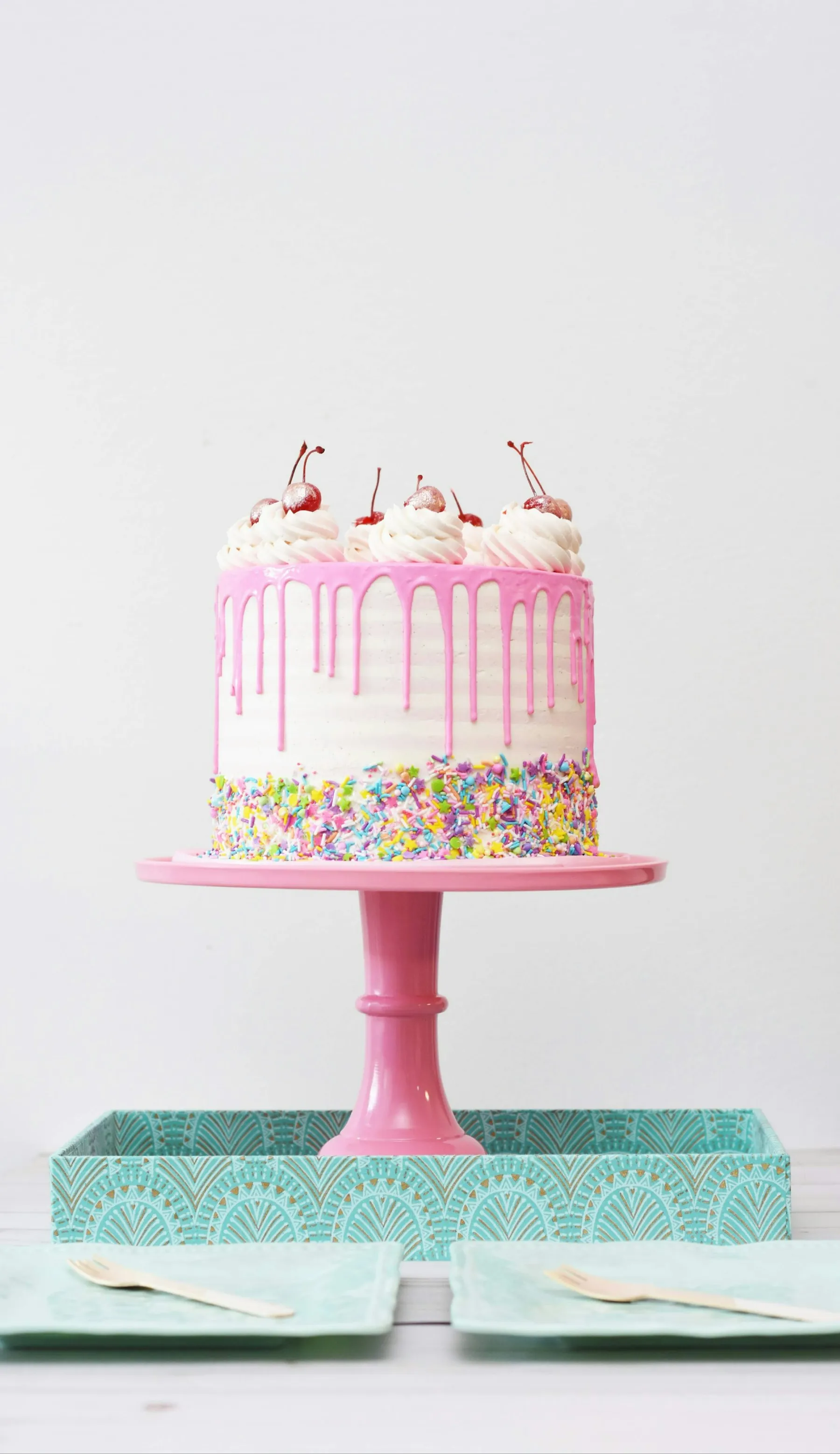 Pink Drip Delight custom cake